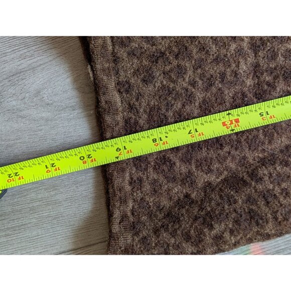 Alexandra Bartlett Petite Wool Cardigan Sweater PL Brown Animal Print Button-Up - Picture 6 of 7